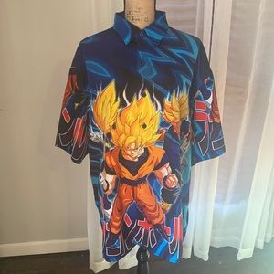 Vintage dragon ball Z Button up shirt